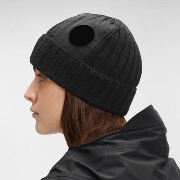 

extra fine merino wool utility beanies caps cotton knitted warm beanies outdoor casual winter windproof hats lens removeable black grey, Blue;gray