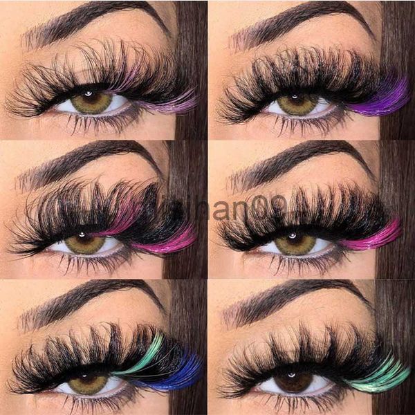

false eyelashes asiteo rainbow eye lashes cruelty dramatic makeup beauty purple/pink/blue cilias ombre two toned colored eyelashes cosplay j