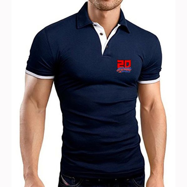 

men's polos 2023 men fabio quartararo with signature spring and summer stritching shorts sleeve polo business clothes luxury tee shirt, White;black