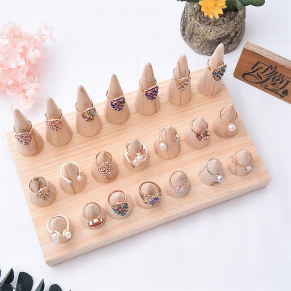 

ddisplaycreative cone rings diy jewelry display solid wood personalized ring display holder wooden jewelry display ideas stand3352, Black