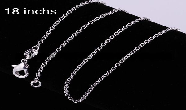 

10100 pcs lowest 925 sterling silver rolo chain necklaces jewelry 1mm 18inch 925 sterling silver link chains ac8748685