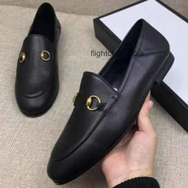 

men flat shoes loafers princetown classic white metal buckle ladies leather printed embroidery bee ggity women luxury designer shoes with bo, Black