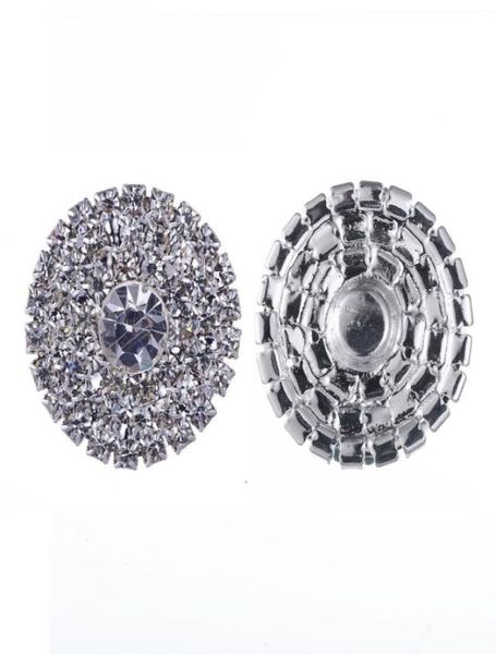 

50pcs 25mm round rhinestone silver button flatback decoration crystal buckles for baby hair accessories2302644, Black