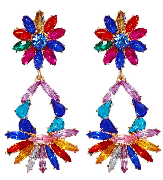

geometry cryatal dangle jewelry rhinestone bohemian accessies punk pendant earrings wedding gift first choice earrings for women8711127, Silver