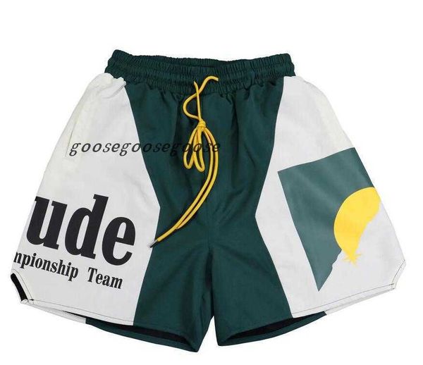 

2023 new designer shorts rhude shorts summer fashion beach pants men street wear red blue black purple pants mens short us size s-2xl, White;black