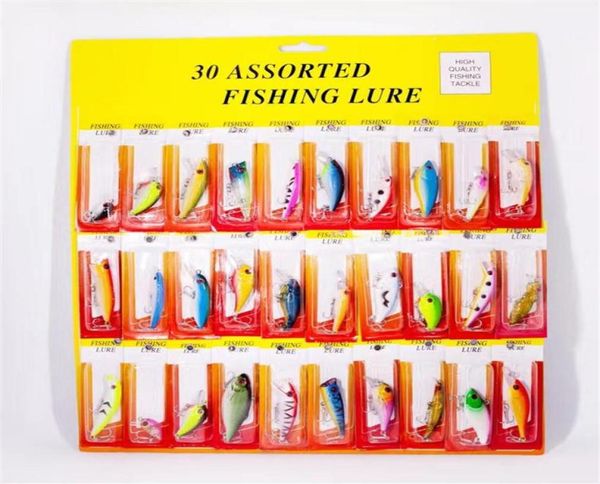 

30pcs lot kinds of fish fishing lures crankbaits hooks minnow baits tackle179t6728588