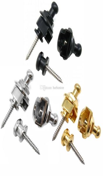 

schaller style chrome round head strap lock pin peg skidproof for guitar bass e00376 osth9172154
