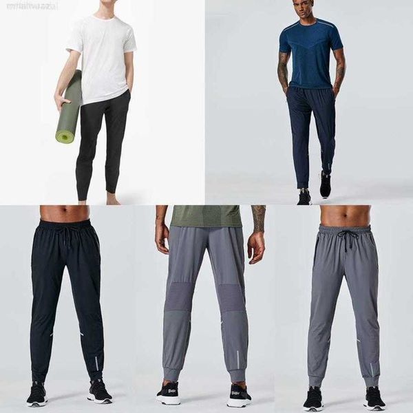 

2023 designer long pants men sport running align yoga outdoor gym pockets slim fit sweatpants pant jogger trousers mens casual elastic waist, Black