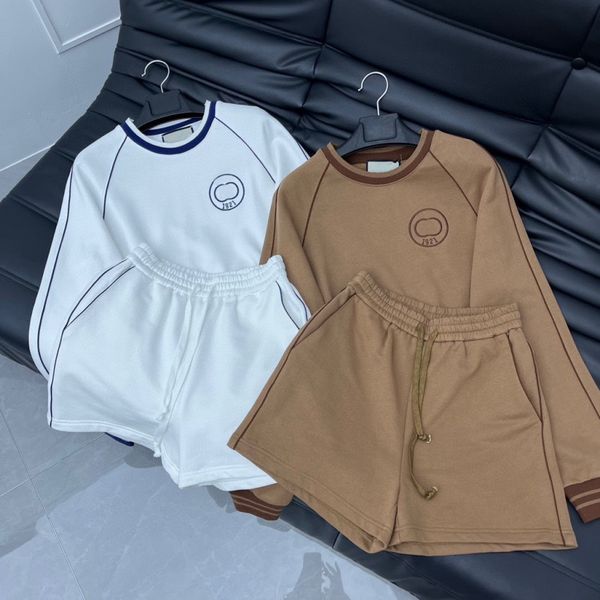 

casual womens tracksuits sportswear set designer luxurys sweat suit outdoor tracksuit clothes long sleeves shorts pants sml, Gray