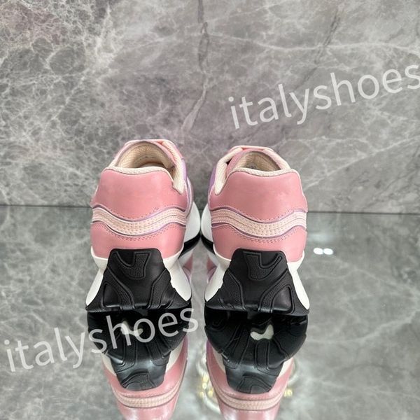 

2023 new reflective leather dad shoes space stitching material sneakers designer sneakers modern autumn winter trendy shoe xsd230403, Black