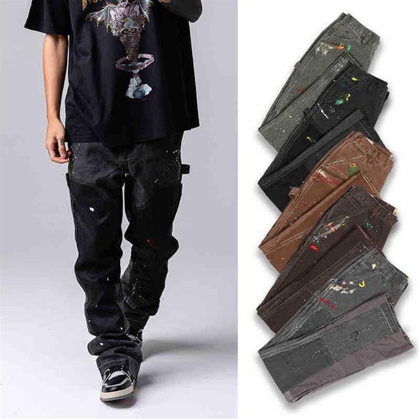 

soeasy galery dept virgil ink splashing graffiti micro speaker deconstruction splicing tooling jeans268j, Blue
