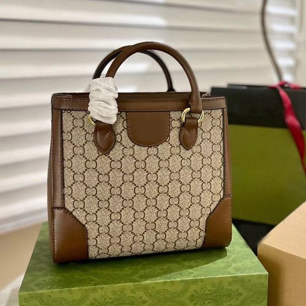 

designer the tote bag for woman handbag large capacity brown canvas handbags shoulder bags women purses designer woman handbag