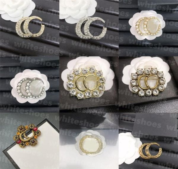 

hollow letter designer brooch shiny crystal rhinestone suit pin dress pins women party fashion brooches6635816, Gray