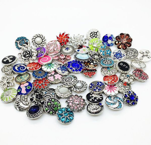 

whole bulk lots 100pcspack mix styles women ginger charms snaps button fits diy snap jewelry1773827, Golden;silver