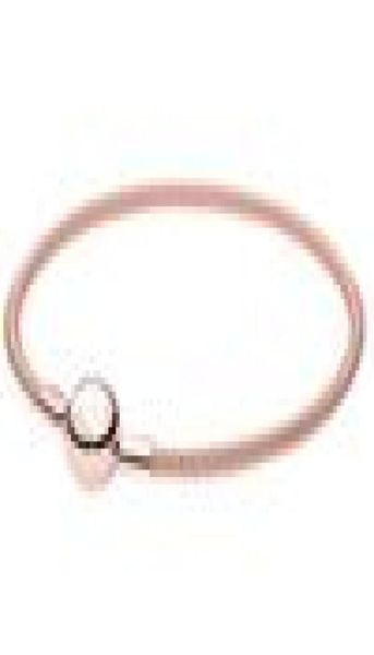 

original 925 sterling silver bangle rose gold chain basic ball clasp mesh bracelet fit women bead charm fashion jewelry cx2006236969747, Black