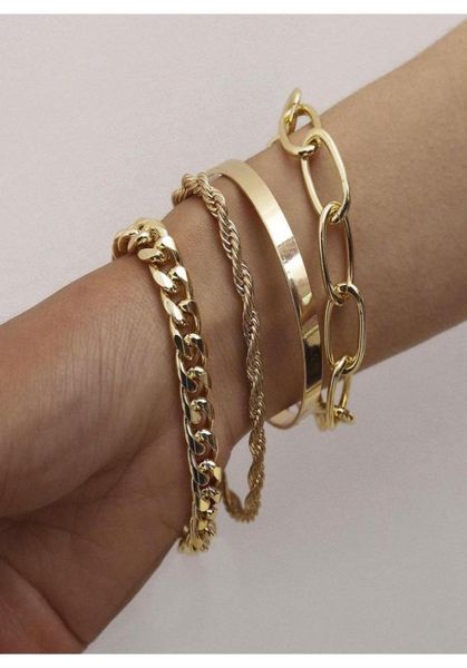 

steel bracelet set gold silver for mens and women party promise championshi sqcehz queen664967765, Golden;silver
