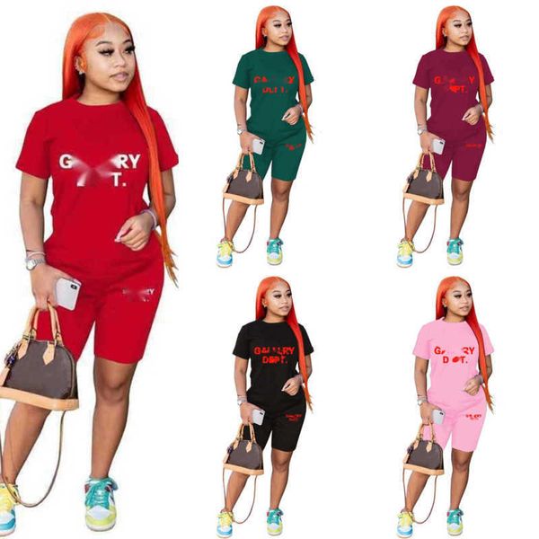 

designer womens tracksuits summer 2 piece sports outfits 3xl brand printed letter short sleeve t-shirt and shorts jogging suits, Gray