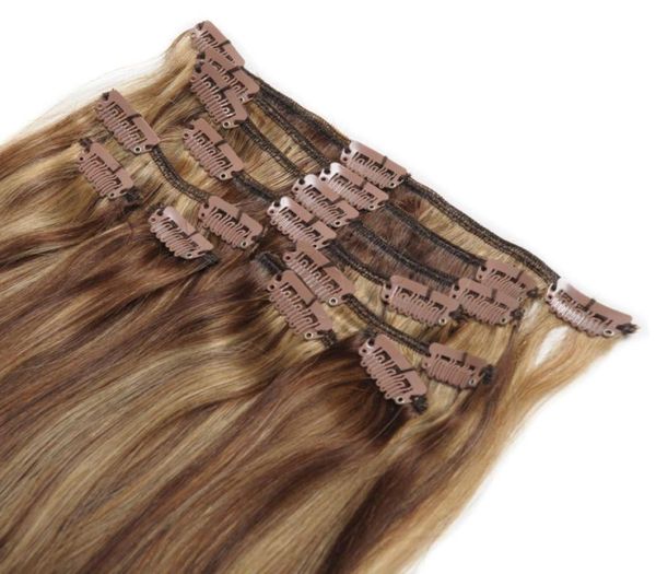 

elibess hair clip in hairs 100 remy human hair 7pcsset 70grams piano color clip on hair extensions3248737, Black