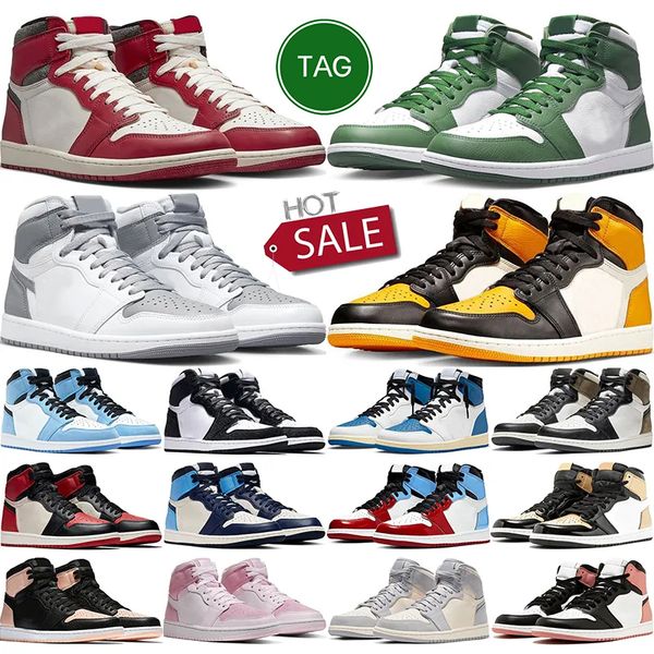 

1s lost and found scarpe da basket 1 gorge green stealth yellow toe uomo donna scarpe da ginnastica sportive