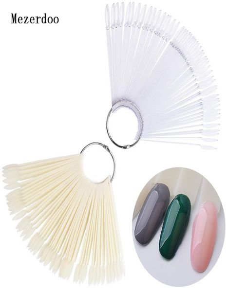 

false nails 50pcs oval false display nail art fan wheel practice board tip sticks for dipping powder colors uv gel polish chart q06707905, Red;gold