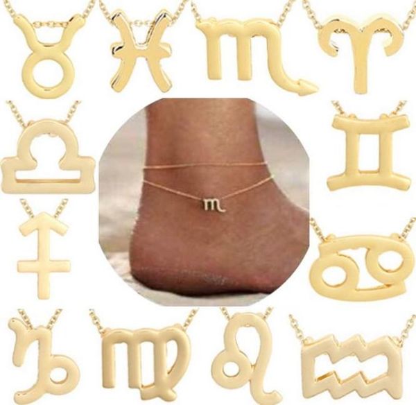 

constellation anklets zodiac sign horoscope pendant jewelry astrology birthday gift with message card for women trend allmatch fo4185762, Red;blue