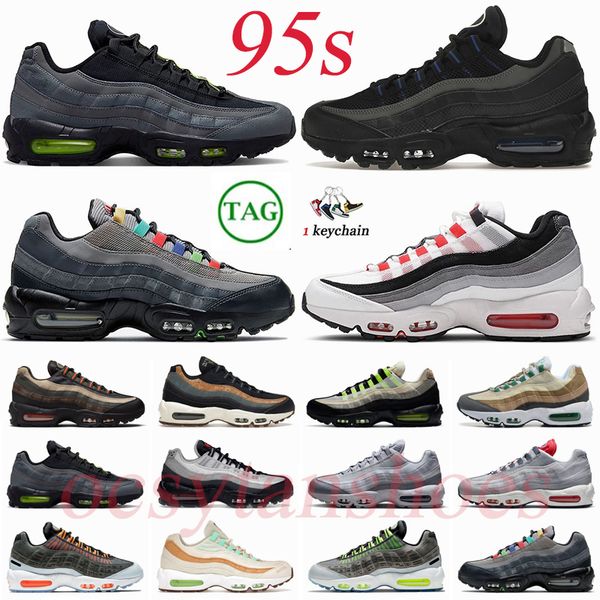 

og 95s casual shoes 95s men women outdoor shoe earth day royal blue yukon brown triple black fish scales mens running trainers sports sneake
