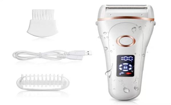 

electric razor painless lady shaver for women bikini trimmer for whole body waterproof usb charging lcd display wet dry using1238340945