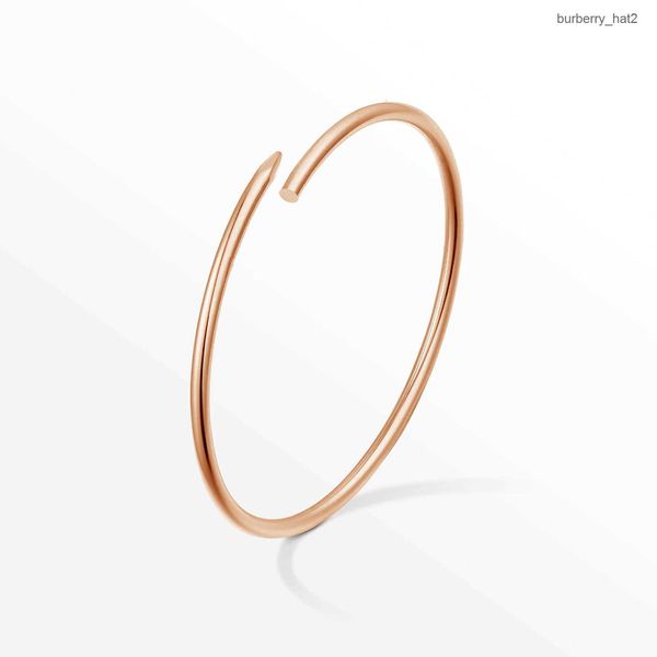 

high edition small model slim nail bracelets bangles for women men aaa cubic zirconia 316l titanium steel jewelry designer jewelry, Black
