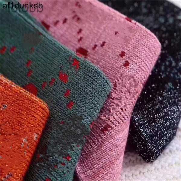 

ggity designer tybj men's women's socks box luxury sports with winter embroidered cotton socks, Black