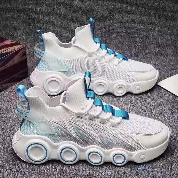 

men running shoes black white blue fashion jogging wheel thick bottom breathable walking casual shoe mens trainers sport sneakers