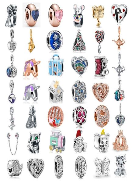 

925 silver fit charm 925 bracelet new product cute dumbo romantic diamond love charms set pendant diy fine beads jewelry1396980, Bronze;silver
