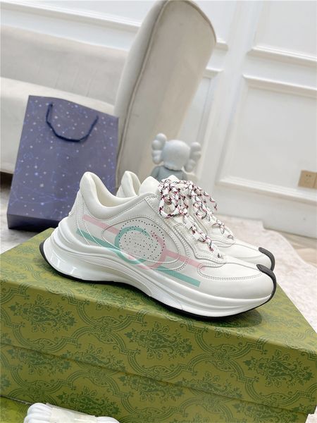 

designer luxury run leather sneaker run logo knit sneaker trainer blue white runner shoes sneaker shoes quality, Black