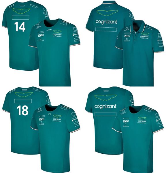 

f1 2023 new mens t-shirt polo shirt formula 1 team driver racing t-shirt summer f1 drivers 14 and 18 oversized t-shirts jersey