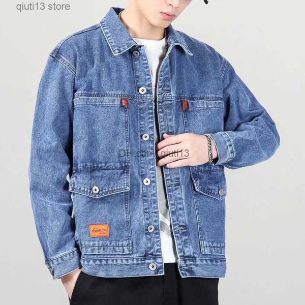 

men's jackets men's high-end multi-pocket cargo baggy plus size men's jacket t230718, Black;brown