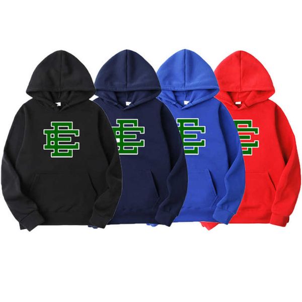 

ee designer hoodie fashion eric emanuel hoodies mens womens loose streetwear clothing lovers street tracksuit pullover hooded sweatshirts q, Black