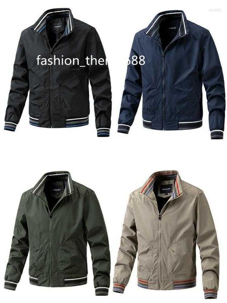 

men's jackets men's jackets outerwear thin single-layer jacket stand collar trendy spring and autumn slim fitting business cloth, Black;brown