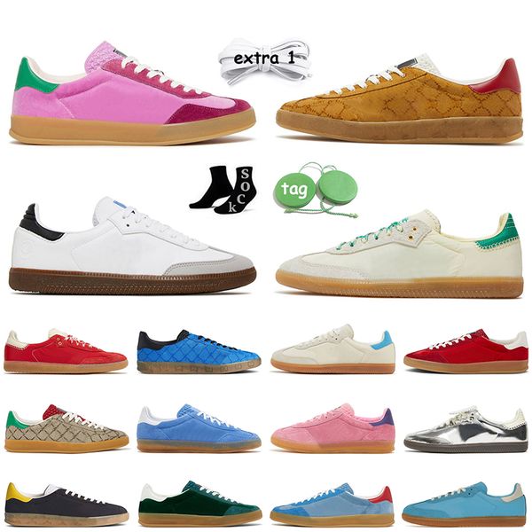 

2023 designer casual shoes fashion women mens vegan white black gum red flats trainers wales bonner cream green silver metallic platform sne