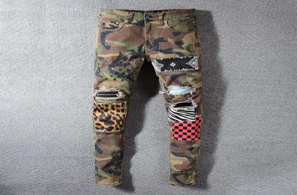 

mens jeans hip hop distressed zipper jeans army green ripped denim pants fashion mens stylist pants9604329, Blue