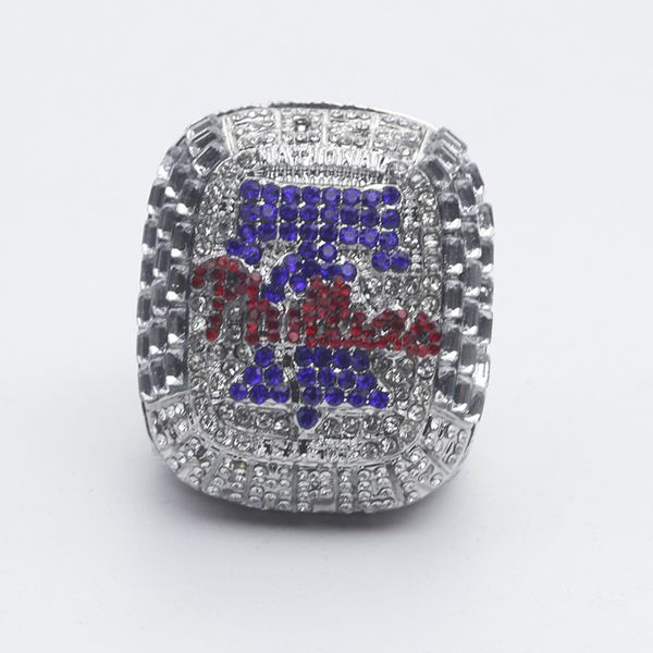 

22 23 philadelphia world series baseball team championship ring sport souvenir men fan gift wholesale hip hop punk jewelry, Golden;silver
