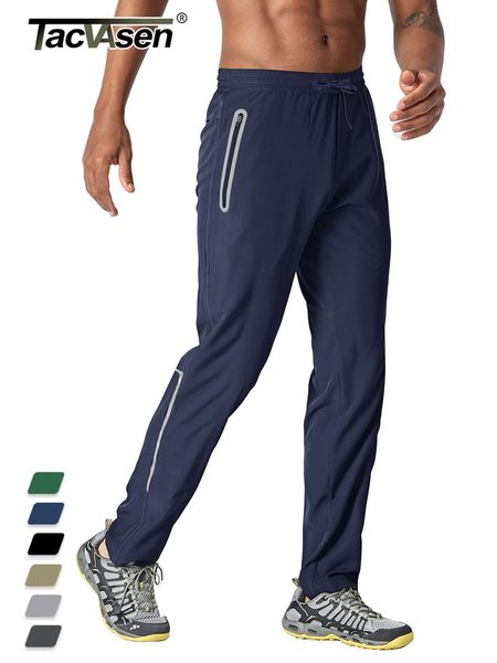 

men s pants tacvasen reflective summer lightweight breathable quick dry mens jogger sweatpants hiking running fishing athlete 230718, Black