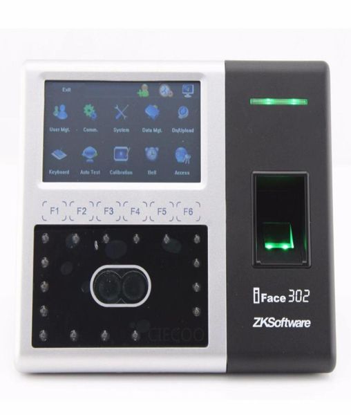 

zk iface302 multibiometric identification time attendance and access control terminal 43quot touch screen face recognition3672721