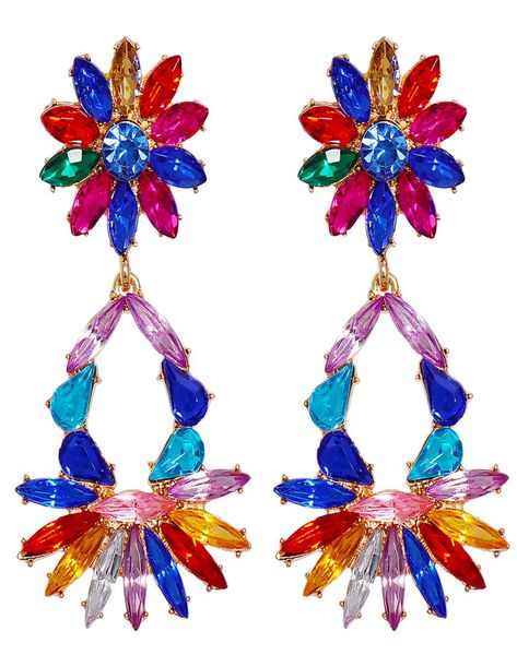 

geometry cryatal dangle jewelry rhinestone bohemian accessies punk pendant earrings wedding gift first choice earrings for women3306919, Silver