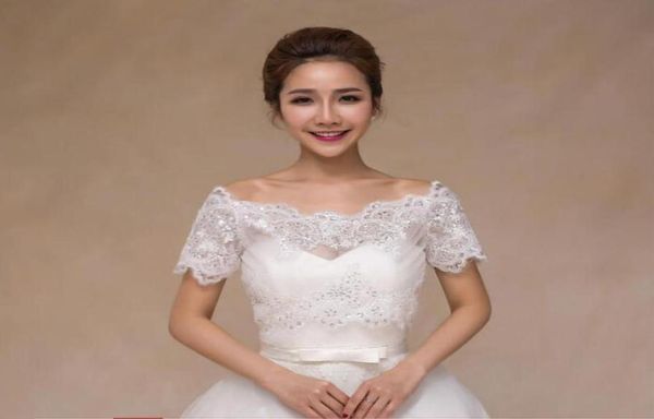 

elegant ivory red bridal lace bolero sparkling cape fashion bridal jacket summer shrug women shawls wedding accessorie6046746, White