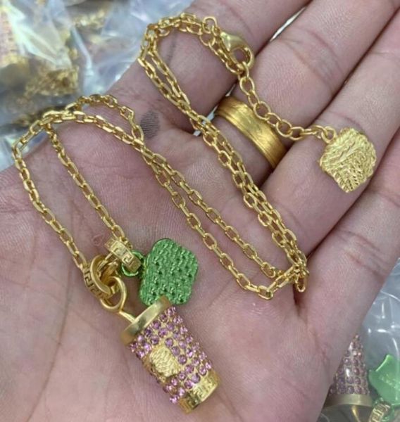 

women039s f letter settings earring chain necklace earrings ear studs titanium steel designer luxurious jewelry sets sell1372403, Black