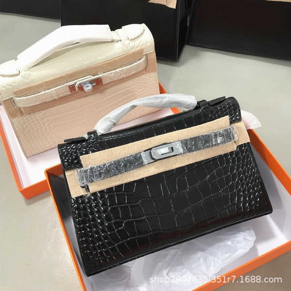 

designer kelys tote bag 2023 new spring summer generation crocodile small chain genuine leather women's mini one shoulder handbag 1th8r