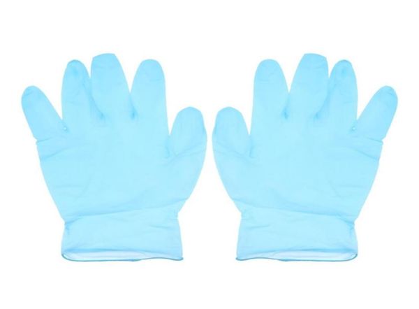 

blue nitrile exam gloves latex rubber disposablenon sterile gloves box of 100 pieces3490846