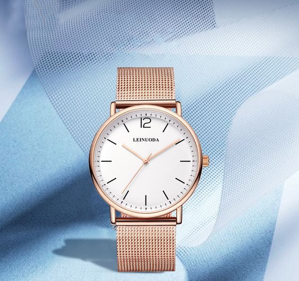 

women's watches fashionable, simple couples quartz watches, women's vintage watches, stainless steel strap waterproof women's, Slivery;golden