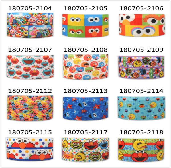 

103903925mm sesame street grosgrain ribbon sesame street cutie cartoon ribbonfor hairbow etc2608972, Pink;blue