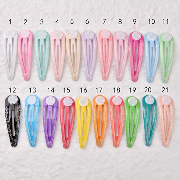 

other fashion accessories 105 pcs cute colorful waterdrop shape hairpins baby girls snap clips kids hairgrips hair 230718, Silver