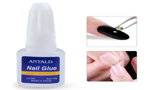 

10g fast drying nail art glue with brush false nails glitter rhinestones 3d decoration sticking glue for uv polish gel 01705080842, Red;pink